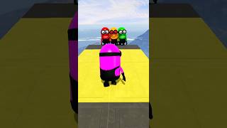 pink minion epic ragdoll to orange minion