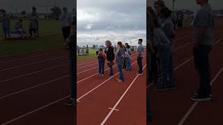 My grandson singing The Star Spangled Banner at The Special Olympics. #specialolympics #autism