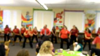 Teachers flash mob dance at holiday faculty meeting SBE 2011 Party Rock Anthem