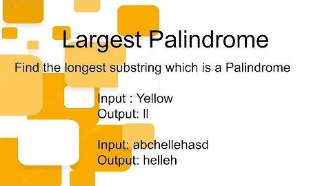 Largest Palindrome  in a String (2/2 - Programming) | Crack the interview| Amazon Questions
