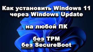 Как установить Windows 11 через Windows Update на любой ПК и даже на несовместимый
