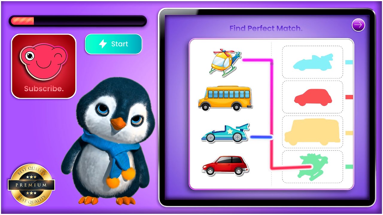 Matching Game for Kids 🎯 | Find the Perfect Match | Fun Learning for Preschool & Kindergarten 👧🧒