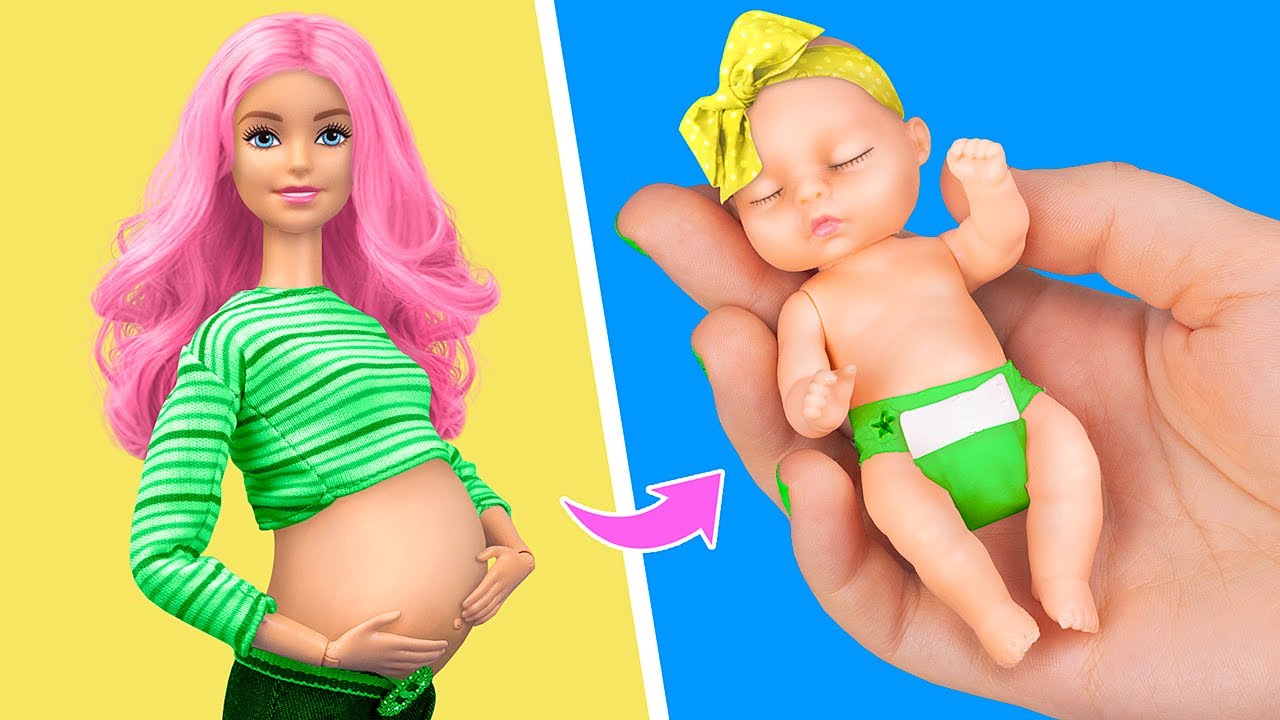 12 Manualidades Y Trucos Para Muñecas Bebés /¡Una Cuna, Pañales Y Mucho Más  En Miniatura Para Bebés! 