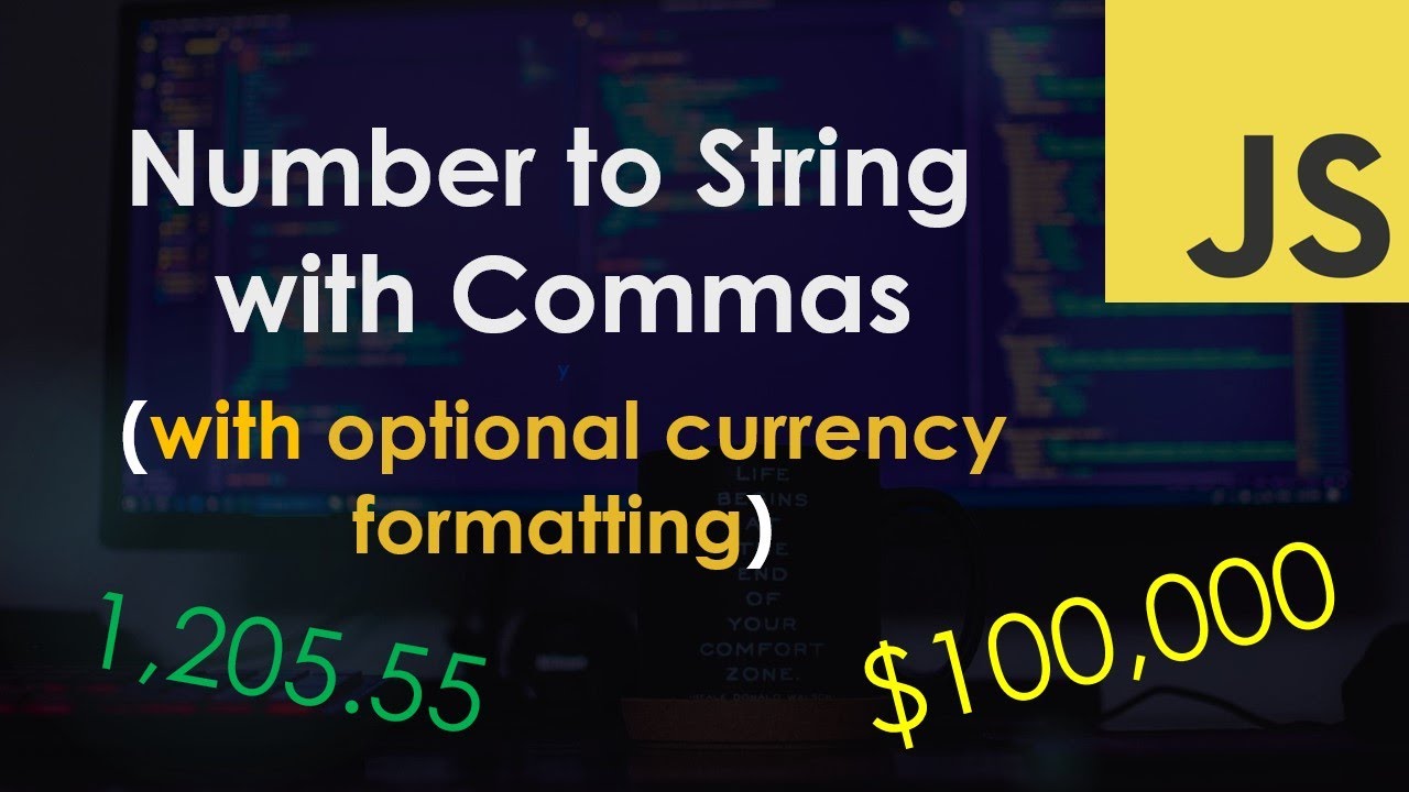 Number to String with Commas in JavaScript - YouTube Number To String With Commas In Javascript - Youtube