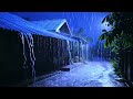 Calm Village Atmosphere with Heavy Rain at Night 🌙 Cozy ASMR Sleep and Relaxation Sounds