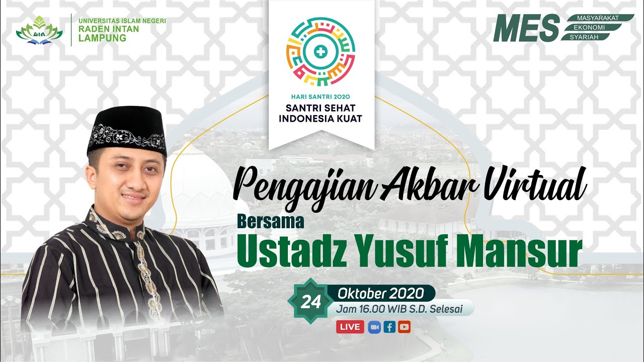 Live Pengajian Akbar Virtual Bersama Ustadz Yusuf Mansur Youtube