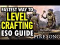 The fastest way to level your crafting skill lines in elder scrolls online  eso crafting guide