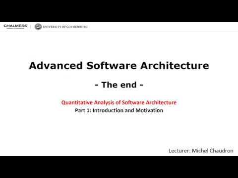 Lecture 10 - Quantitative analysis of software architecture by Michel ...