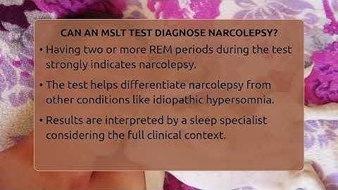 Can An MSLT Test Diagnose Narcolepsy? - Sleep Apnea Support Network
