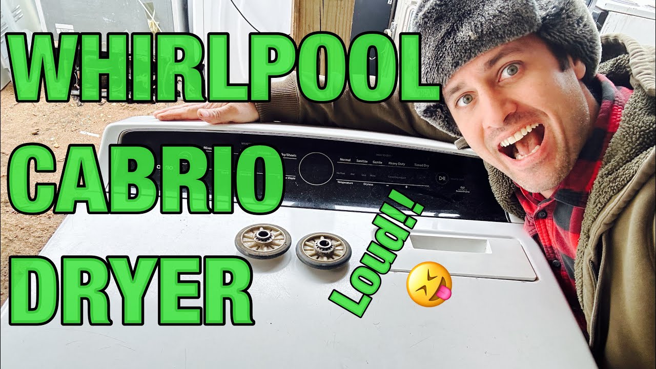 💥LOUD Noisy Whirlpool Cabrio Dryer Quick Teardown and Roller Repair