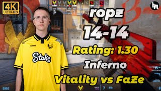 ropz (14-14) Vitality vs FaZe (Inferno) | StarLadder Budapest Major 2025 #cs2 #ropz