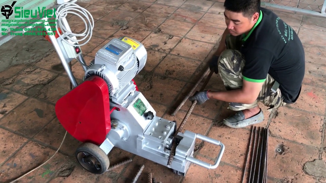 Máy cắt thép xây dựng phi 25 - youtube