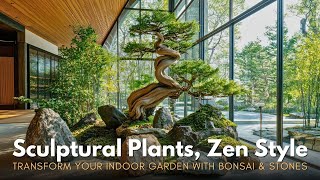 Sculptural Plants & Stones: Elevating Your Japanese Indoor Garden