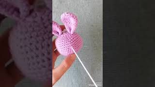 How to do embroidery a crochet rabbit face screenshot 1