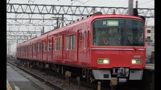 [試運転] 名鉄3700系 3703F 往復路 新安城通過シーン2本だて！