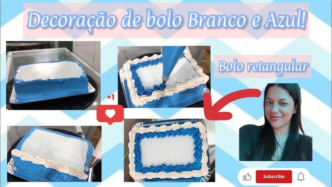bolo quadrado decorado azul｜Pesquisa do TikTok