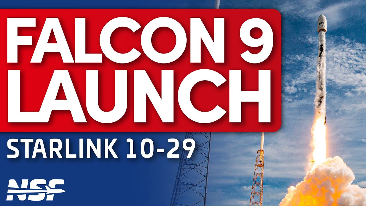 SpaceX ファルコン9号 × Starlink 精密完成モデル 🚀 SpaceX Falcon 9 Launches Starlink 10-29 Mission - YouTube