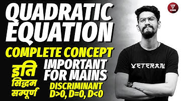 Quadratic Equation Complete Concepts | IBPS PO | SBI PO | Quant | Yashraj Sir | Veteran