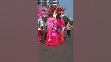 Ondel-Ondel Dolls at Carefreeday Jakarta #localart #jakarta #artandculture