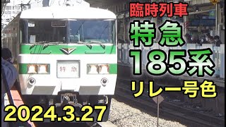 【特急 185系】新幹線リレー色 2024.3.27 横浜駅