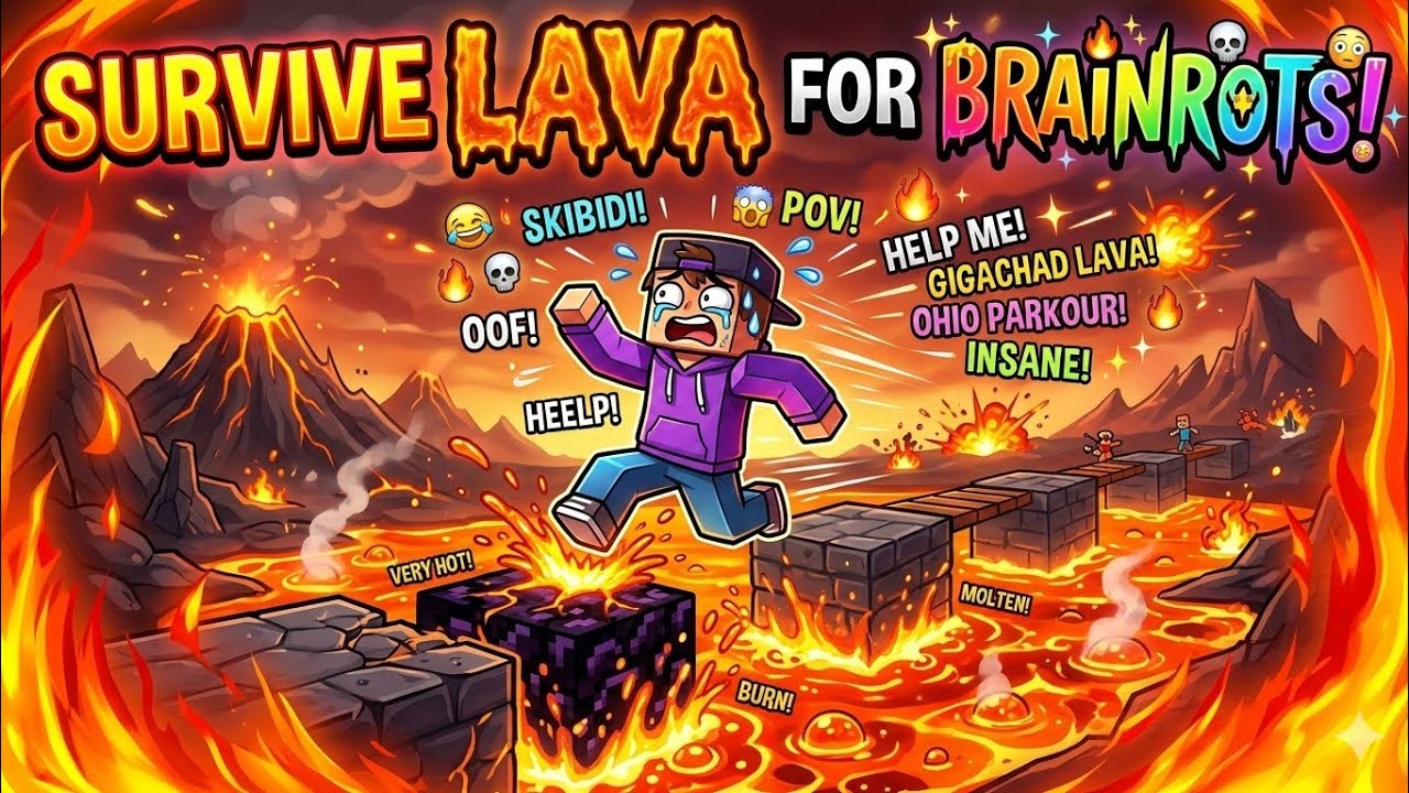 SURVIVE LAVA FOR BRAINROTS !! $10M to $100M - YouTube