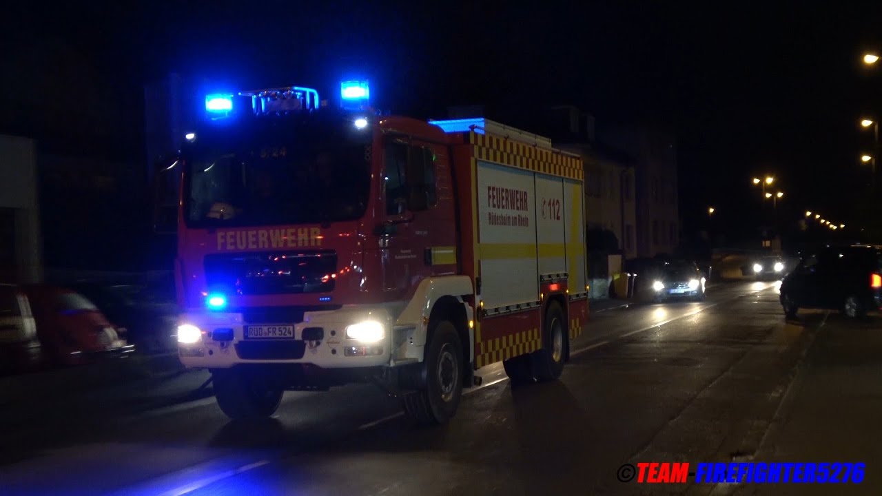 [Feuer in der Rheinhalle] Großübung von Feuerwehr und THW in Rüdesheim am Rhein