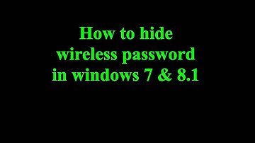 How to Hide WiFi Password by using Registry Edit