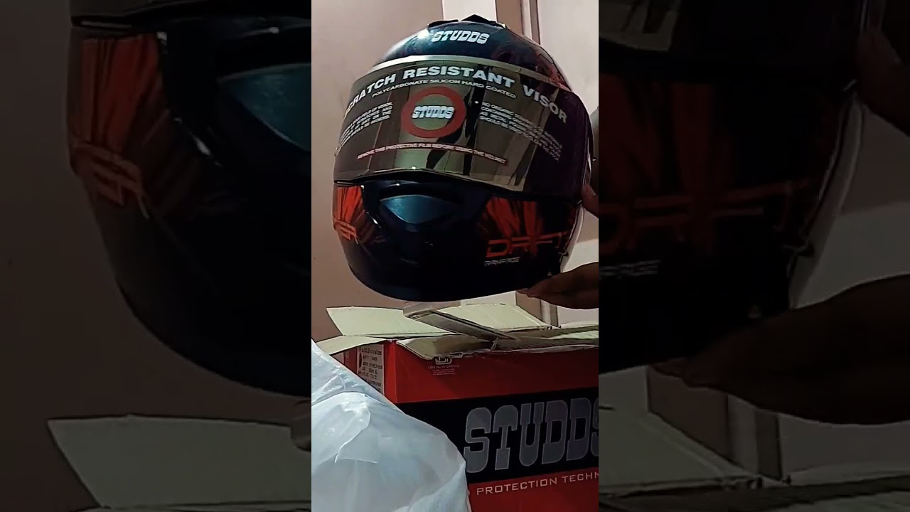 Unboxing STUDDS helmet first time😍||STUDDS DRIFTER D3||My new helmet||