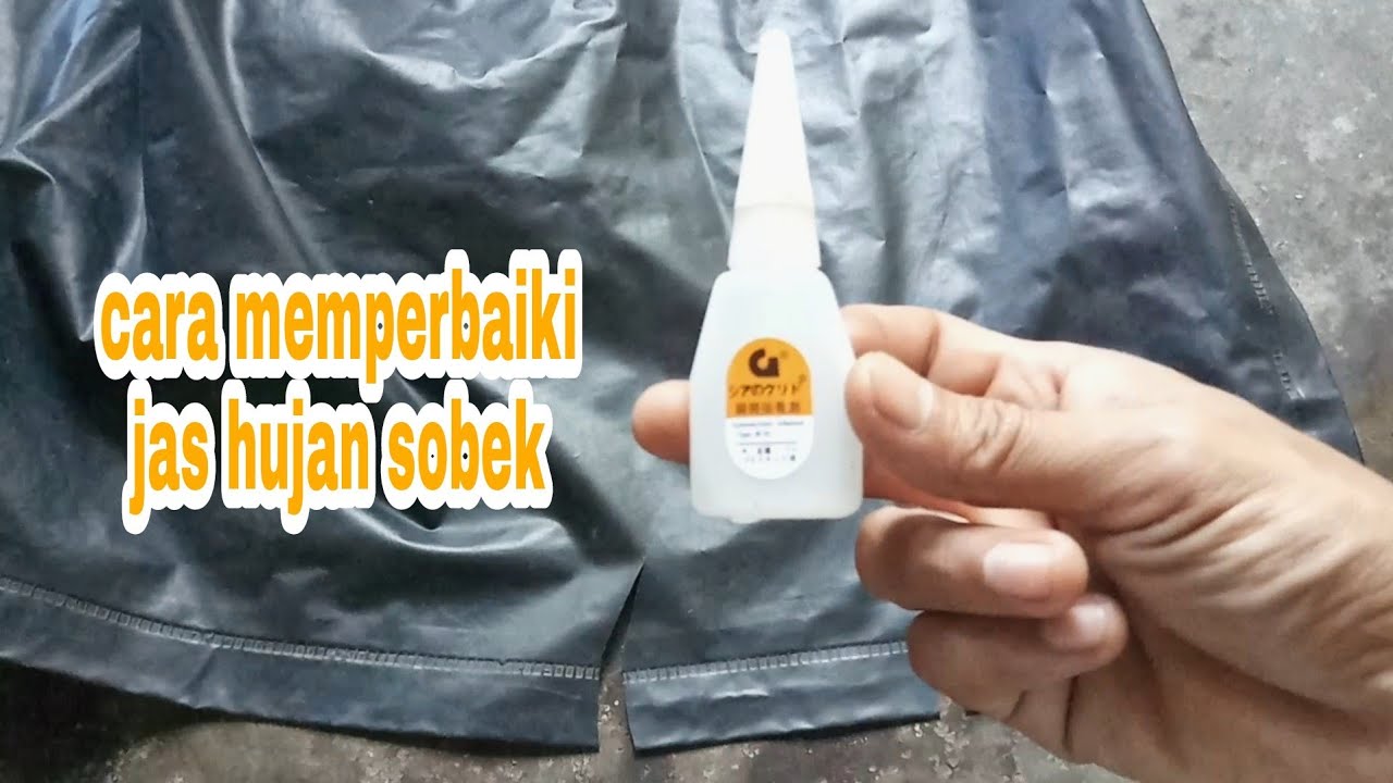 cara memperbaiki jas hujan mantel yang sobek