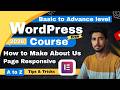 How to Make Responsive ABOUT US Page in WordPress - Without Any Paid Plugins