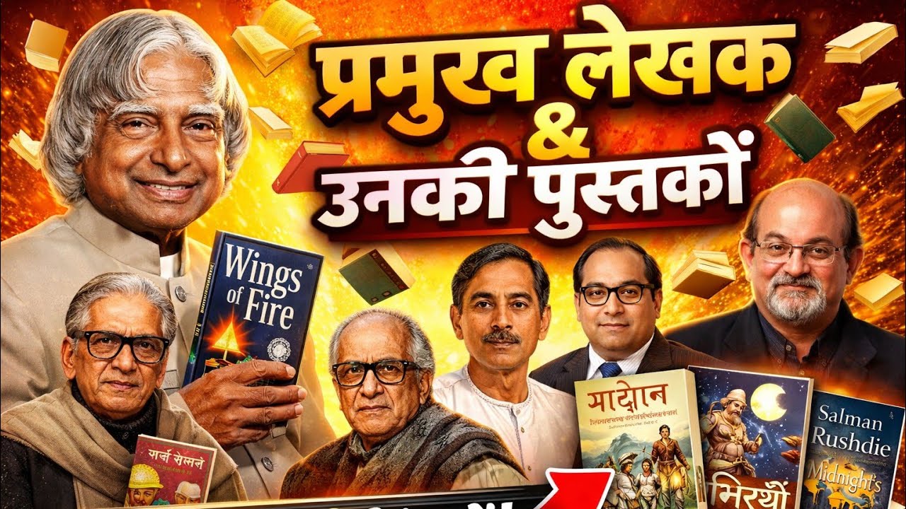 100+ प्रमुख लेखक एवं उनकी पुस्तकें | Important Authors & Books MCQ | science gk questions 2026