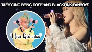 taehyung being rosé fanboys for 6 minutes straight