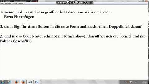 Visual Basic Form2 öffnen per Button