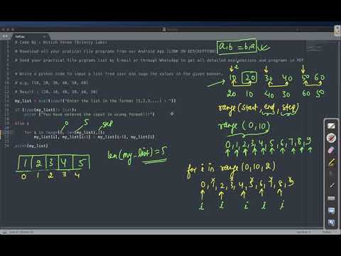 LIST - Part (B) - Program to swap every alternate element in a list.
