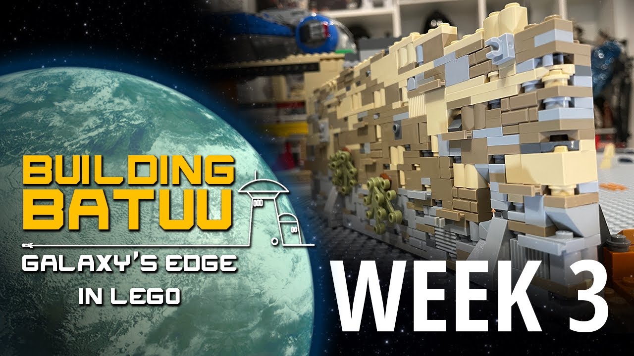 Building Batuu: Galaxy Edge in LEGO. Week 3: Terrain and Sub-Floor in 4k