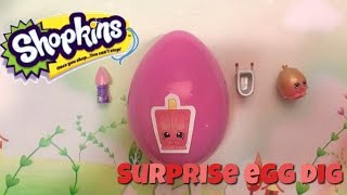 Shopkins and Perkins Easter egg blind bag dig Toy Review and Unboxing