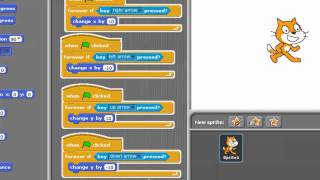 Scratch: How to move sprite up down left right