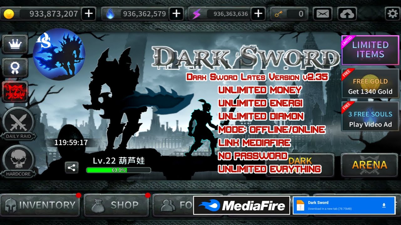 FINAL BATTLE Dark Sword Mod Apk v2 35 Unlimited Money