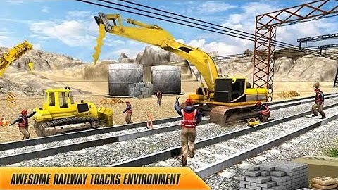 Railroad Tunnel Train Construction  simulator-Construction Vechicles -Android GamePlay