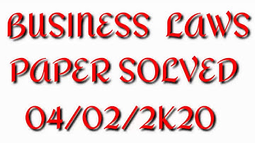 CU. B.COM (HONOUR)1ST SEMESTER|| BUSINESS LAWS EXAMINATION|| QUESTION PAPER SOLVED
