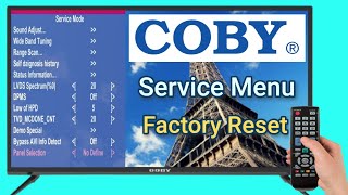 How To Hard Factory Reset On COBY TV, LCD, LED TV | Open Service Menu & Keys Unlock On COBY TV