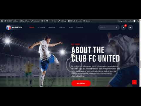 How to Install FC United WordPress Theme and Import demo