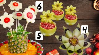 6 CREATIVE IDEAS WITH FRUIT | Pineapple and strawberry sunflower | Compilation