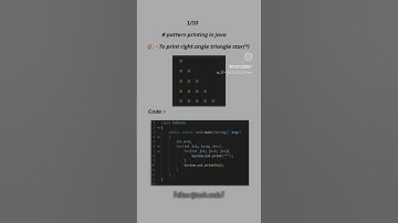 pattern printing.. #coding #javadeveloper #fyp #reach #algorithm #likeme #javaprogramming #viral