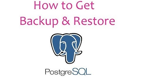 How to Backup & Restore PostgreSQL database in Windows
