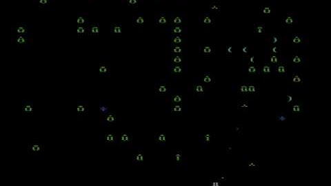 PARENTHESES (NTHESES.EXE) - text-mode Centipede clone gameplay