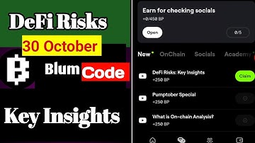 DeFi Risks: Key Insights |Blum verify code today |Blum video verification code #defirisks code