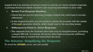 Resolving INTERNAL Errors in Firebase Cloud Functions