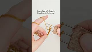 The Cord Quill works with fingering though worsted weight yarn