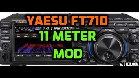 YAESU FT710 - 11 METER MOD  (Very Risky in Service Menu Mode)